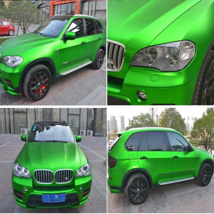1.52 * 0.5m Waterproof PVC Wire Drawing Brushed Chrome Vinyl Wrap Car Sticker Automobile Ice Film Stickers Car Styling Matte Brushed Car Wrap Vinyl Film (Green) - Auto Film by PMC Jewellery | Online Shopping South Africa | PMC Jewellery | Buy Now Pay Later Mobicred