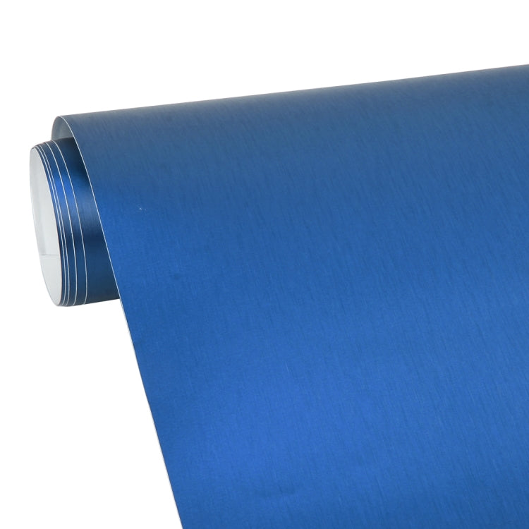 1.52 * 0.5m Waterproof PVC Wire Drawing Brushed Chrome Vinyl Wrap Car Sticker Automobile Ice Film Stickers Car Styling Matte Brushed Car Wrap Vinyl Film (Blue) - Auto Film by PMC Jewellery | Online Shopping South Africa | PMC Jewellery | Buy Now Pay Later Mobicred