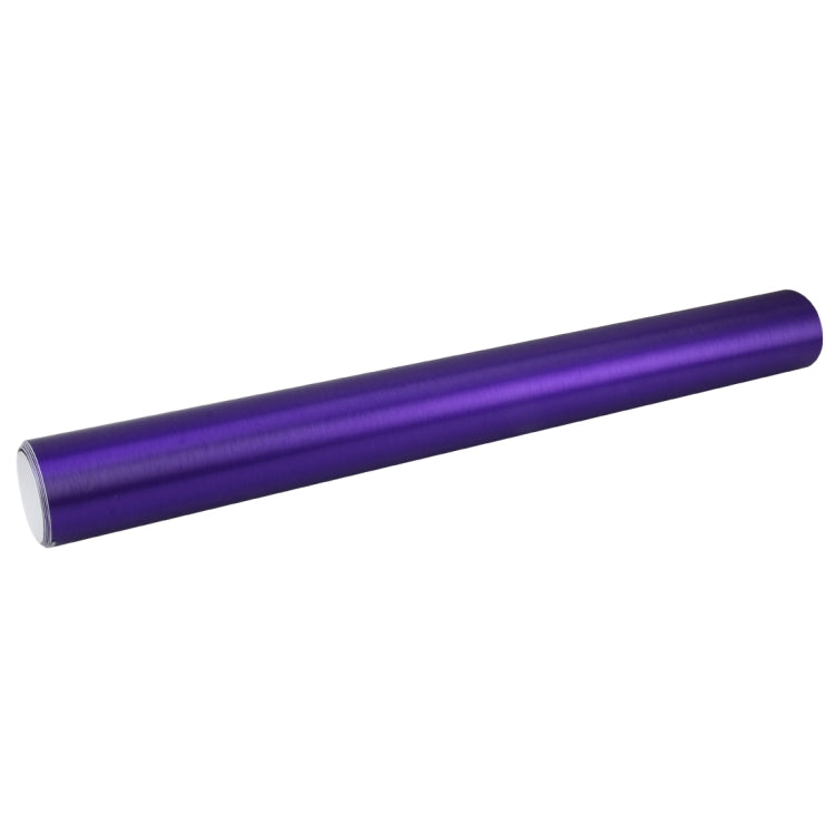 1.52 * 0.5m Waterproof PVC Wire Drawing Brushed Chrome Vinyl Wrap Car Sticker Automobile Ice Film Stickers Car Styling Matte Brushed Car Wrap Vinyl Film (Purple) - Auto Film by PMC Jewellery | Online Shopping South Africa | PMC Jewellery | Buy Now Pay Later Mobicred
