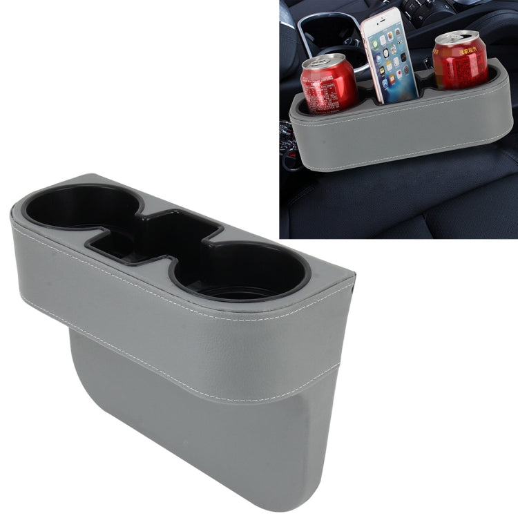 Car Seat Crevice Storage Box Cup Drink Holder Auto Pocket Stowing Tidying for Phone Pad Card Coin Case Car Accessories(Grey) - Car Drink Holders by PMC Jewellery | Online Shopping South Africa | PMC Jewellery | Buy Now Pay Later Mobicred