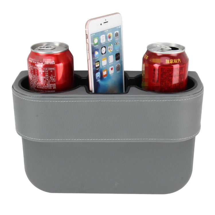Car Seat Crevice Storage Box Cup Drink Holder Auto Pocket Stowing Tidying for Phone Pad Card Coin Case Car Accessories(Grey) - Car Drink Holders by PMC Jewellery | Online Shopping South Africa | PMC Jewellery | Buy Now Pay Later Mobicred