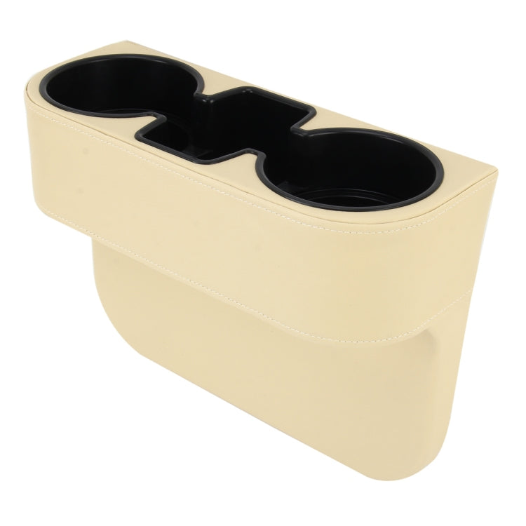 Car Seat Crevice Storage Box Cup Drink Holder Auto Pocket Stowing Tidying for Phone Pad Card Coin Case Car Accessories(Khaki) - Car Drink Holders by PMC Jewellery | Online Shopping South Africa | PMC Jewellery | Buy Now Pay Later Mobicred