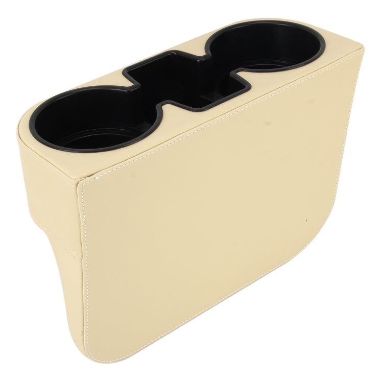 Car Seat Crevice Storage Box Cup Drink Holder Auto Pocket Stowing Tidying for Phone Pad Card Coin Case Car Accessories(Khaki) - Car Drink Holders by PMC Jewellery | Online Shopping South Africa | PMC Jewellery | Buy Now Pay Later Mobicred