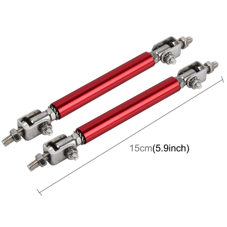 2 PCS Car Modification Large Surrounded By The Rod Telescopic Lever Front and Rear Bars Fixed Front Lip Back Shovel Adjustable Small Rod, Length: 15cm(Red) - Trunk & Bumper Accessories by PMC TechLife | Online Shopping South Africa | PMC TechLife | Buy Now Pay Later Mobicred