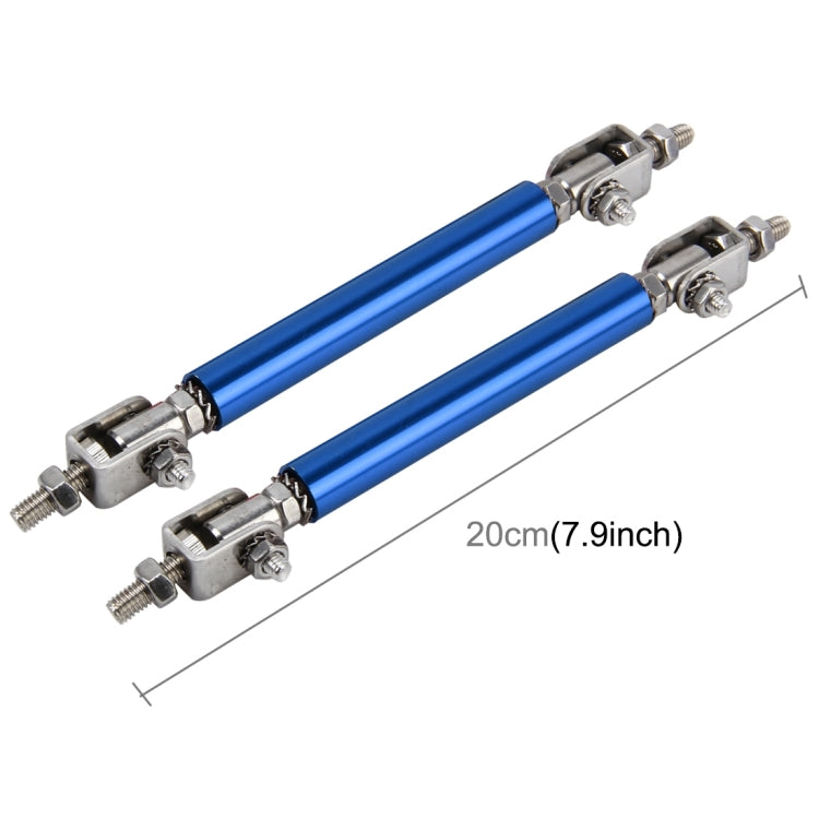 2 PCS Car Modification Large Surrounded By The Rod Telescopic Lever Front and Rear Bars Fixed Front Lip Back Shovel Adjustable Small Rod, Length: 20cm(Blue) - Trunk & Bumper Accessories by PMC TechLife | Online Shopping South Africa | PMC TechLife | Buy Now Pay Later Mobicred