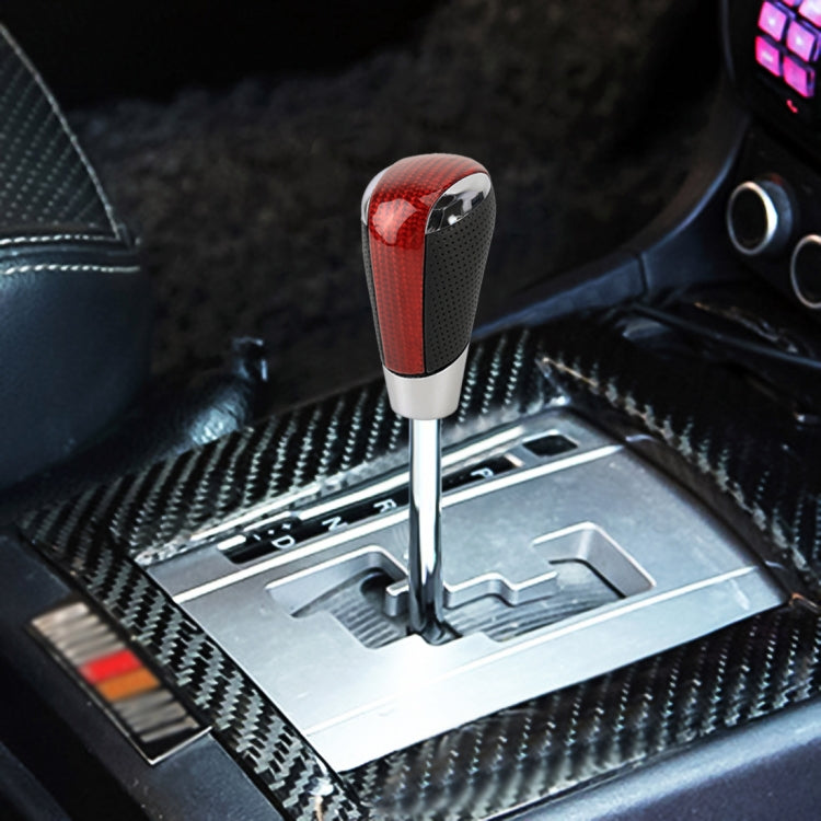 Universal Carbon Fiber Texture Leather Hole Pattern Car Gear Shift Knob Modified Shifter Lever Knob - Shift Knob by PMC TechLife | Online Shopping South Africa | PMC TechLife | Buy Now Pay Later Mobicred