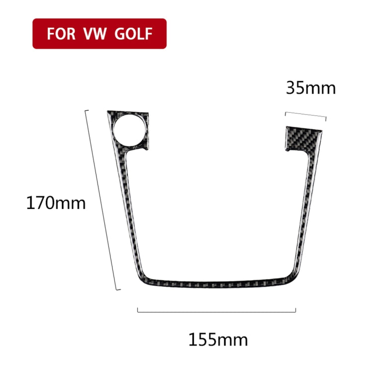 Car Carbon Fiber Gear Position Panel Frame Decorative Sticker for Volkswagen Golf 7 2013-2017, with Hole and Start and Stop, Left Drive - Car Interior Mouldings by PMC Jewellery | Online Shopping South Africa | PMC Jewellery | Buy Now Pay Later Mobicred