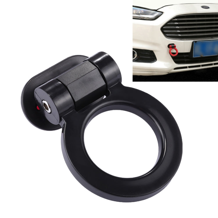 Car Truck Bumper Round Tow Hook Ring Adhesive Decal Sticker Exterior Decoration(Black) - Towing Bars by PMC TechLife | Online Shopping South Africa | PMC TechLife | Buy Now Pay Later Mobicred
