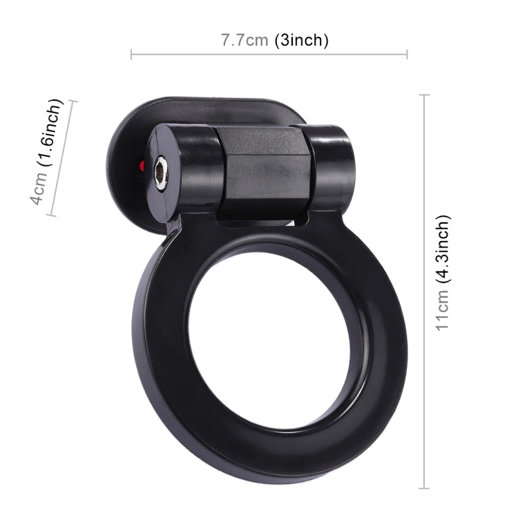 Car Truck Bumper Round Tow Hook Ring Adhesive Decal Sticker Exterior Decoration(Black) - Towing Bars by PMC TechLife | Online Shopping South Africa | PMC TechLife | Buy Now Pay Later Mobicred