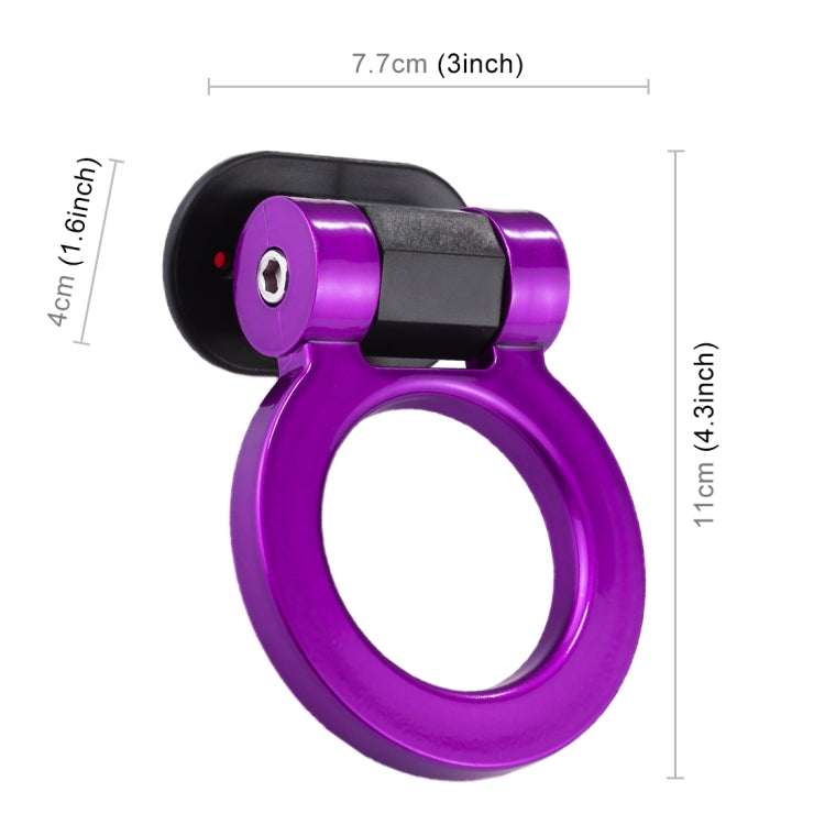 Car Truck Bumper Round Tow Hook Ring Adhesive Decal Sticker Exterior Decoration (Purple) - Towing Bars by PMC TechLife | Online Shopping South Africa | PMC TechLife | Buy Now Pay Later Mobicred