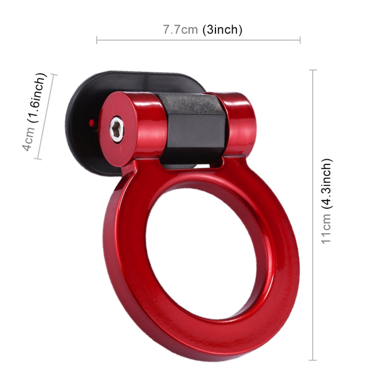 Car Truck Bumper Round Tow Hook Ring Adhesive Decal Sticker Exterior Decoration (Red) - Towing Bars by PMC TechLife | Online Shopping South Africa | PMC TechLife | Buy Now Pay Later Mobicred