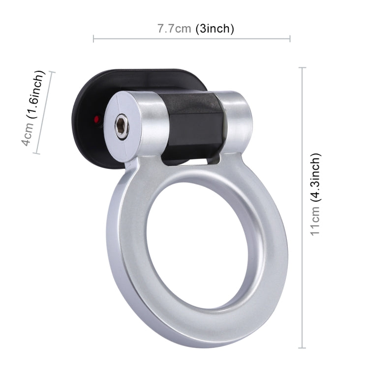 Car Truck Bumper Round Tow Hook Ring Adhesive Decal Sticker Exterior Decoration (Silver) - Towing Bars by PMC TechLife | Online Shopping South Africa | PMC TechLife | Buy Now Pay Later Mobicred
