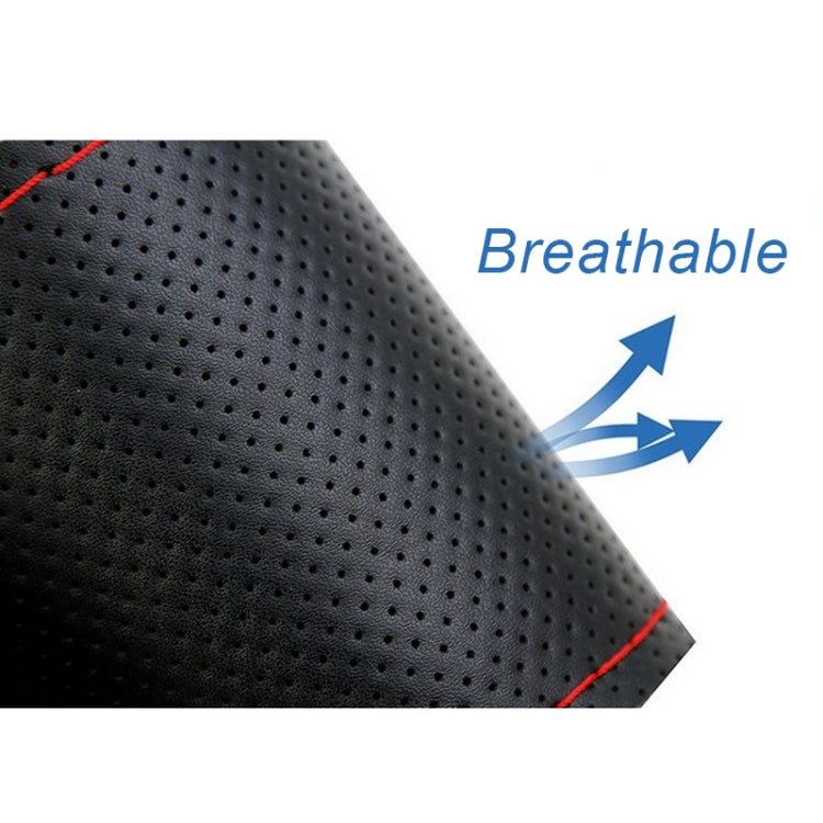 Four Seasons Genuine Leather Hand-stitched Car Adaptation Steering Wheel Cover for 38cm Steering Wheel - free shipping - PMC Jewellery - Order now!