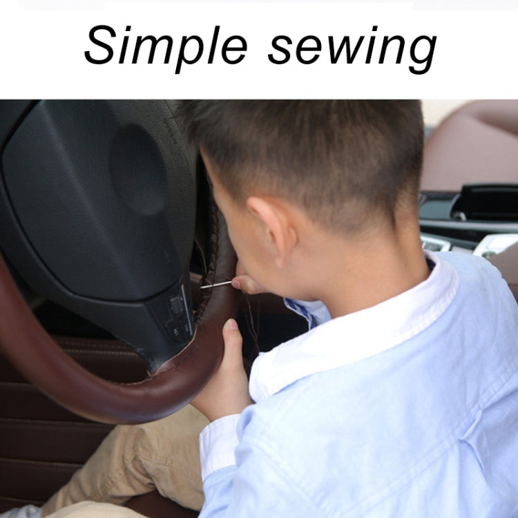 Four Seasons Genuine Leather Hand-stitched Car Adaptation Steering Wheel Cover for 38cm Steering Wheel - free shipping - PMC Jewellery - Order now!