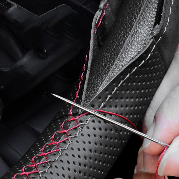 Four Seasons Genuine Leather Hand-stitched Car Adaptation Steering Wheel Cover for 38cm Steering Wheel - free shipping - PMC Jewellery - Order now!