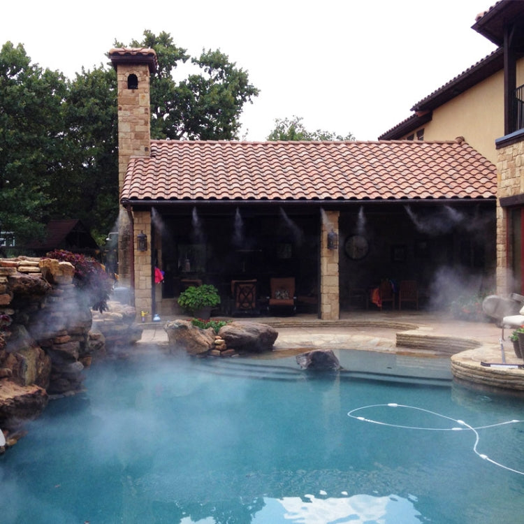 Outdoor Lawn Garden PE Mist Watering Line Misting Cooling System with 6 x Mist Nozzles, Length: 6m (White) - Watering & Irrigation by PMc TechLife | Online Shopping South Africa | PMc TechLife | Buy Now Pay Later Mobicred