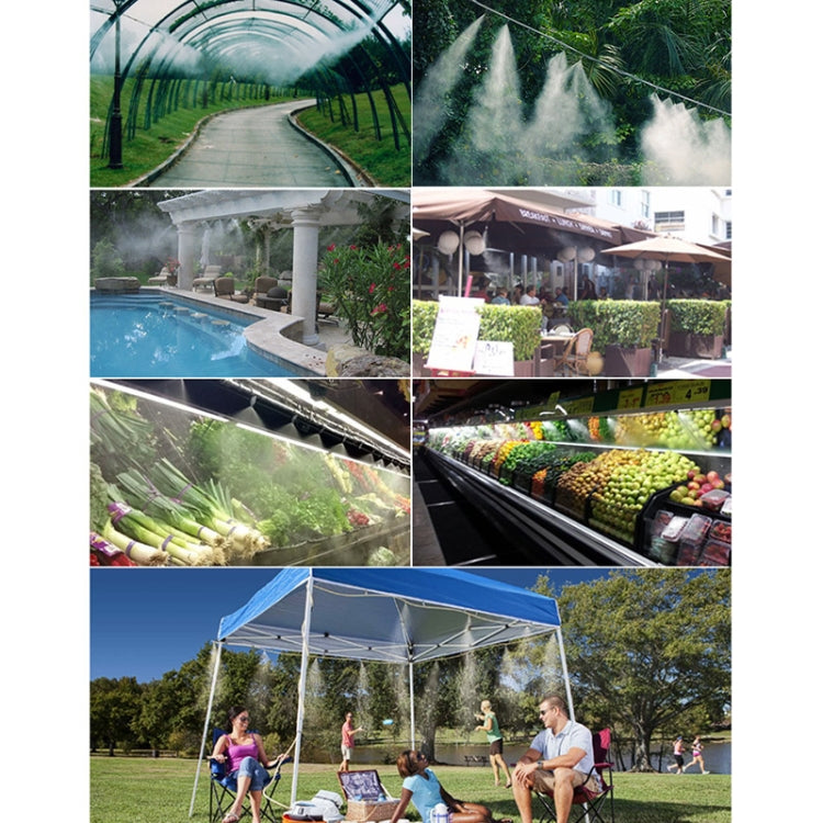 Outdoor Lawn Garden PE Mist Watering Line Misting Cooling System with 6 x Mist Nozzles, Length: 6m (White) - Watering & Irrigation by PMc TechLife | Online Shopping South Africa | PMc TechLife | Buy Now Pay Later Mobicred