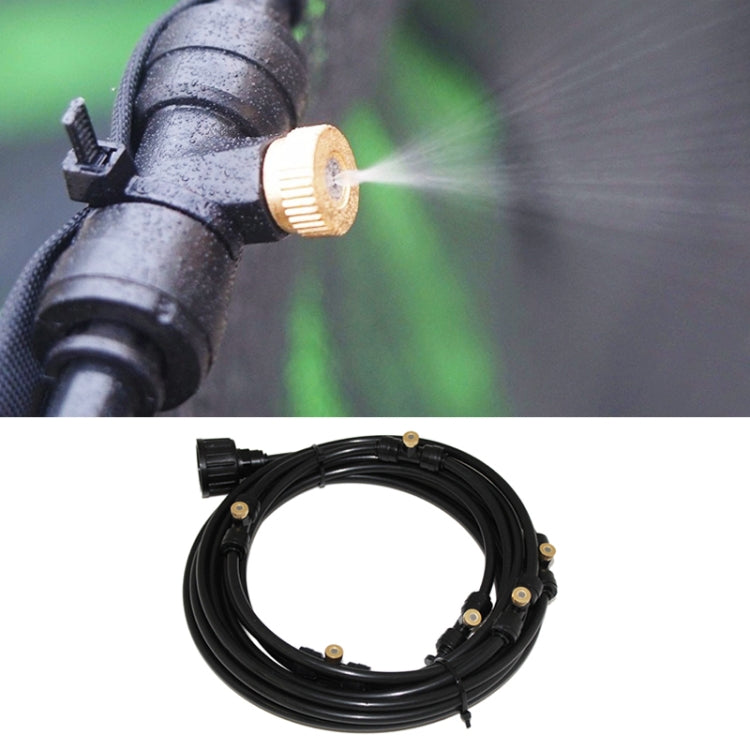 Outdoor Lawn Garden PE Hose Mist Watering Line Misting Cooling System with 21 x Mist Nozzles, Length: 15m (Black) - Watering & Irrigation by PMc TechLife | Online Shopping South Africa | PMc TechLife | Buy Now Pay Later Mobicred