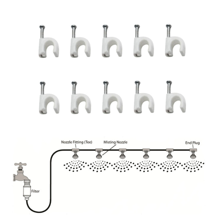 Outdoor Lawn Garden PE Hose Mist Watering Line Misting Cooling System with 21 x Mist Nozzles, Length: 15m (White) - Watering & Irrigation by PMc TechLife | Online Shopping South Africa | PMc TechLife | Buy Now Pay Later Mobicred