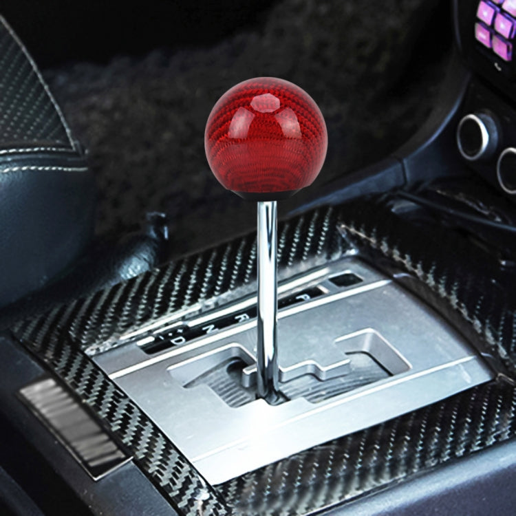 Universal Vehicle Car Shifter Cover Manual Automatic Carbon Fiber Ball Gear Shift Knob(Red) - Shift Knob by PMC TechLife | Online Shopping South Africa | PMC TechLife | Buy Now Pay Later Mobicred
