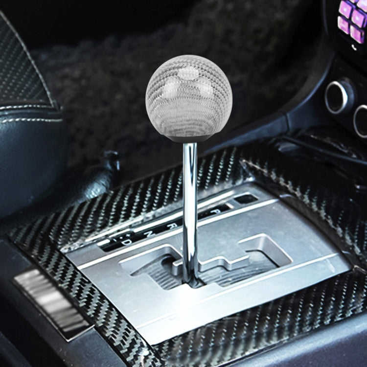 Universal Vehicle Car Shifter Cover Manual Automatic Carbon Fiber Ball Gear Shift Knob (Silver) - Shift Knob by PMC TechLife | Online Shopping South Africa | PMC TechLife | Buy Now Pay Later Mobicred
