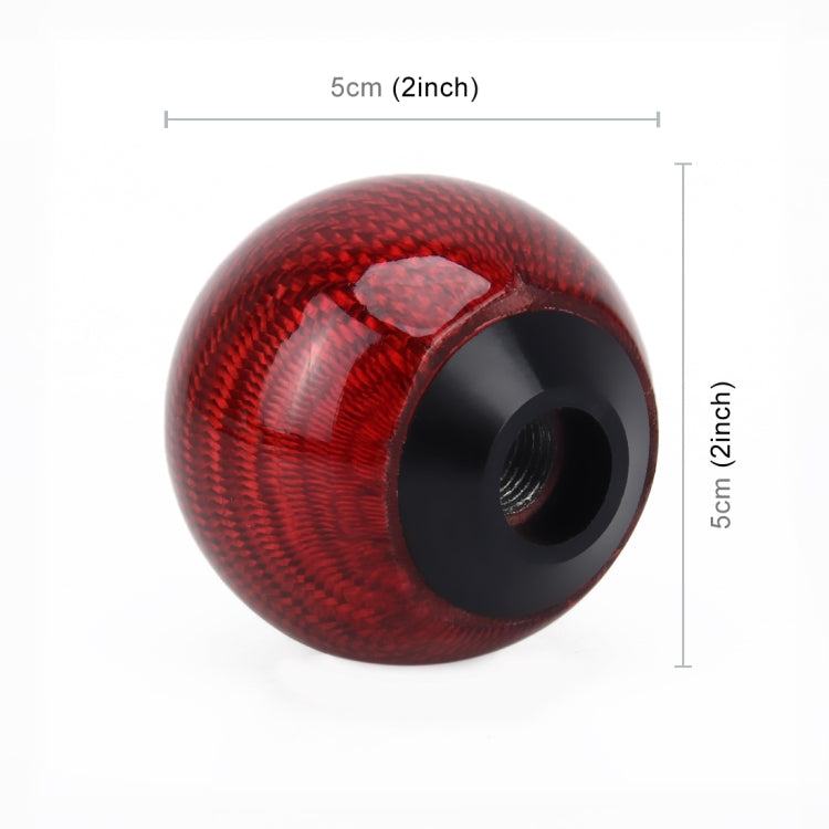 Universal Vehicle Car Shifter Cover Manual Automatic Carbon Fiber Ball Gear Shift Knob(Red) - Shift Knob by PMC TechLife | Online Shopping South Africa | PMC TechLife | Buy Now Pay Later Mobicred