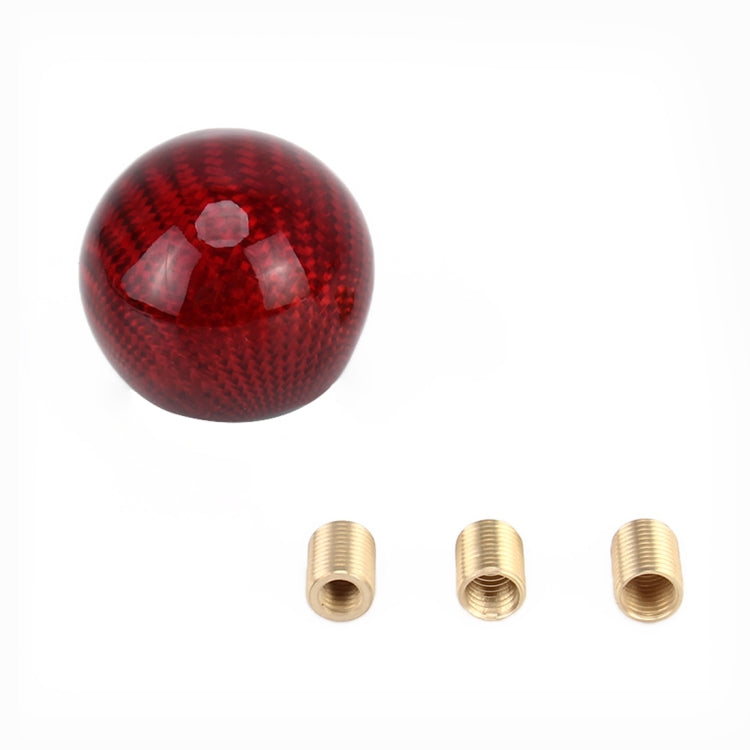 Universal Vehicle Car Shifter Cover Manual Automatic Carbon Fiber Ball Gear Shift Knob(Red) - Shift Knob by PMC TechLife | Online Shopping South Africa | PMC TechLife | Buy Now Pay Later Mobicred