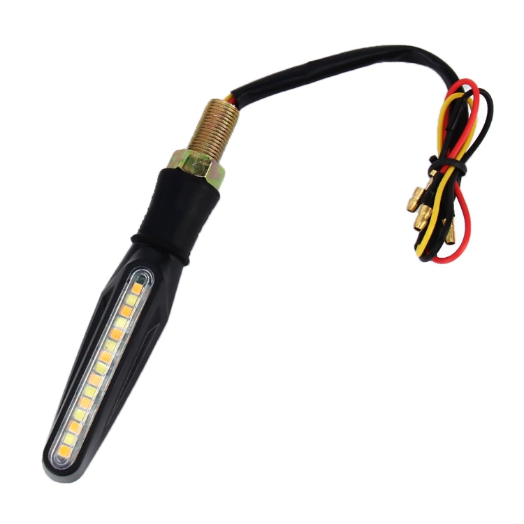 4 PCS DC 12V Motorcycle 15-LED Yellow + White Light Marquee-LED Turn Signal Indicator Blinker Light - Turn Signal by PMC TechLife | Online Shopping South Africa | PMC TechLife