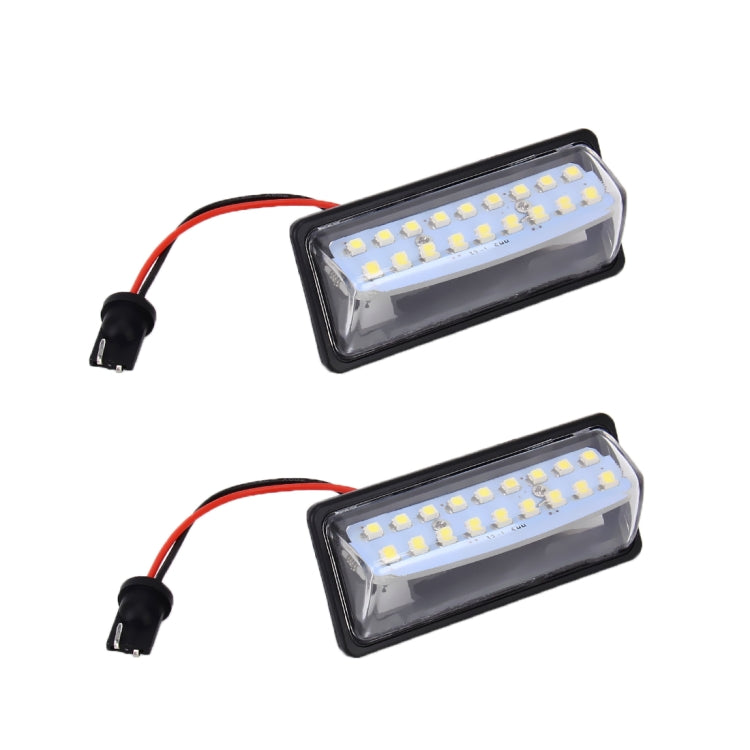 2 PCS LED License Plate Light 18-SMD Bulbs Lamps for Nissan/Teana 03 / Tada 03-08 /Sylphy 2008 /Sunny 2001-2006,2W 120LM,6000K, DC12V(White Light) - License Plate Lights by PMC TechLife | Online Shopping South Africa | PMC TechLife | Buy Now Pay Later Mobicred