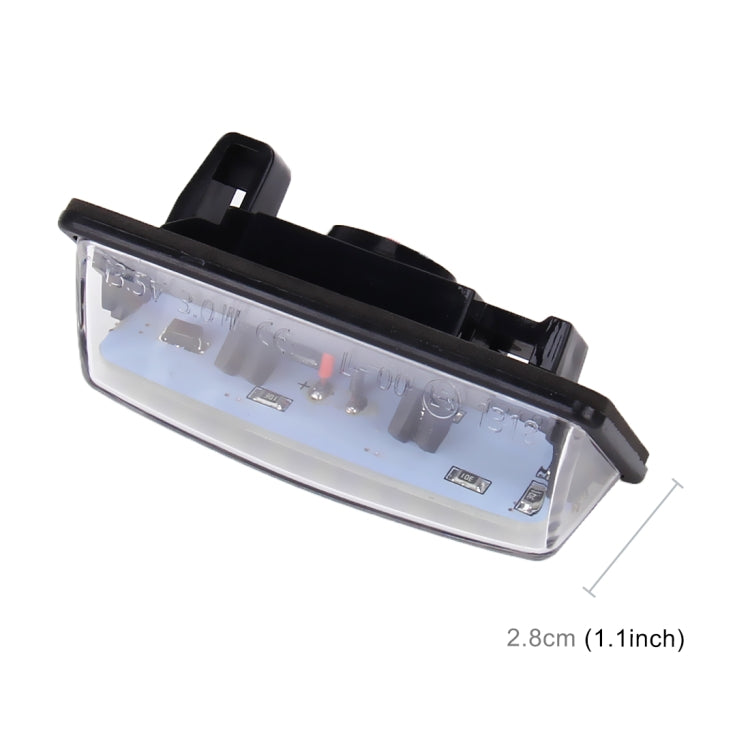 2 PCS LED License Plate Light 18-SMD Bulbs Lamps for Nissan/Teana 03 / Tada 03-08 /Sylphy 2008 /Sunny 2001-2006,2W 120LM,6000K, DC12V(White Light) - License Plate Lights by PMC TechLife | Online Shopping South Africa | PMC TechLife | Buy Now Pay Later Mobicred
