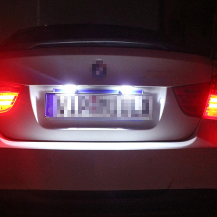 2 PCS LED License Plate Light 18-SMD Bulbs Lamps for Nissan/Teana 03 / Tada 03-08 /Sylphy 2008 /Sunny 2001-2006,2W 120LM,6000K, DC12V(White Light) - License Plate Lights by PMC TechLife | Online Shopping South Africa | PMC TechLife | Buy Now Pay Later Mobicred