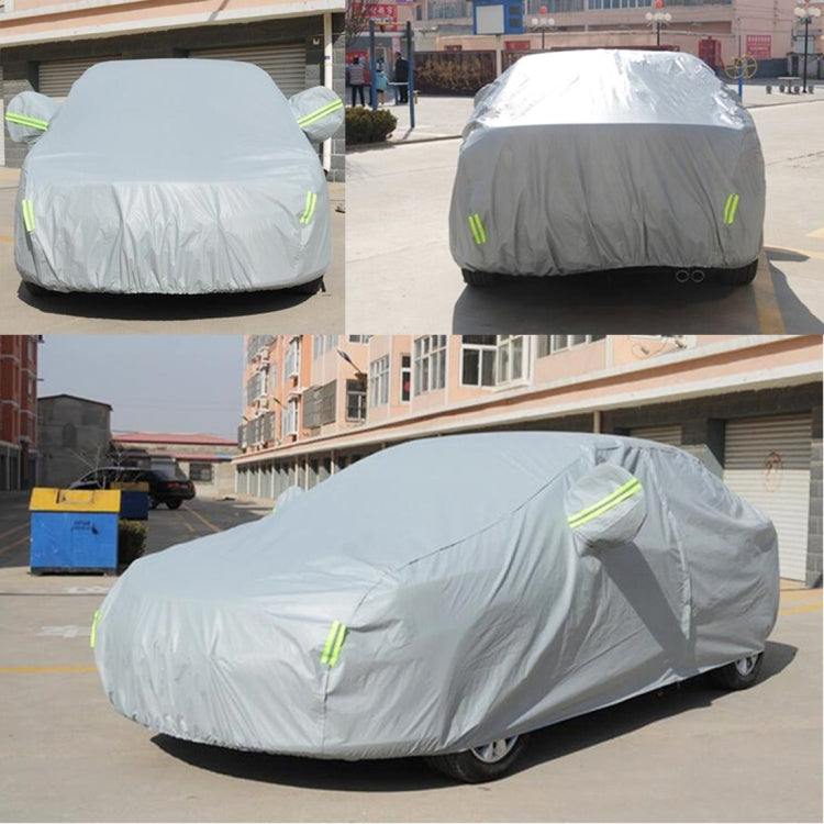 PVC Anti-Dust Sunproof Sedan Car Cover with Warning Strips, Fits Cars up to 4.9m(191 inch) in Length - PE Material by PMC TechLife | Online Shopping South Africa | PMC TechLife | Buy Now Pay Later Mobicred