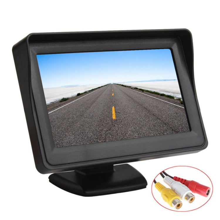 PZ601-C TFT LCD 2 Video Input 4.3 Inch Parking Monitor 2 in 1 with 648*488 Pixels Rear View Camera Glass Lens with 6m RCA Video Cable - Rear View Cameras by PMC TechLife | Online Shopping South Africa | PMC TechLife | Buy Now Pay Later Mobicred