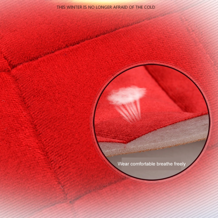 3 PCS / Set  Warm Car Seat Cover Cushion Five Seats Universal Two Front Row Seat Covers and One Back Row Seat Cover Car Non-slip Chair Pad Warm Car Mats No Back Plush Cushion(Red) - Seat Accessories by PMC TechLife | Online Shopping South Africa | PMC TechLife | Buy Now Pay Later Mobicred