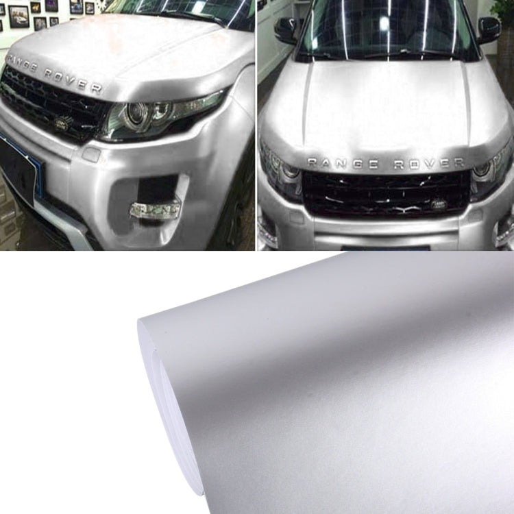 5m * 0.5m Ice Blue Metallic Matte Icy Ice Car Decal Wrap Auto Wrapping Vehicle Sticker Motorcycle Sheet Tint Vinyl Air Bubble Free(Silver) - Auto Film by PMC TechLife | Online Shopping South Africa | PMC TechLife | Buy Now Pay Later Mobicred