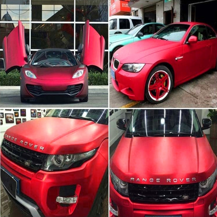 5m * 0.5m Ice Blue Metallic Matte Icy Ice Car Decal Wrap Auto Wrapping Vehicle Sticker Motorcycle Sheet Tint Vinyl Air Bubble Free(Wine Red) - Auto Film by PMC TechLife | Online Shopping South Africa | PMC TechLife | Buy Now Pay Later Mobicred