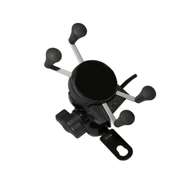 Universal 12V Motorcycle USB Phone Charger with Holder, Suitable for 3.5-6.5 inch Smartphones - Battery Charger by PMC TechLife | Online Shopping South Africa | PMC TechLife | Buy Now Pay Later Mobicred