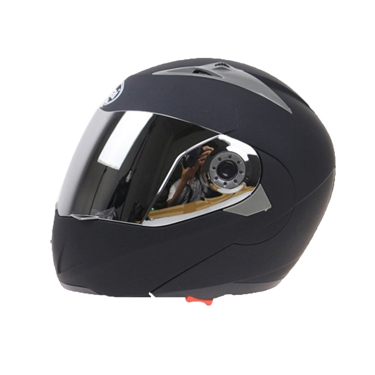 JIEKAI 105 Full Face Helmet Electromobile Motorcycle Double Lens Protective Helmet, Size: M (Matte Black+Silver) - free shipping - PMC TechLife - Order now!