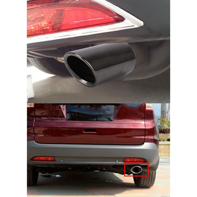 Car Styling Stainless Steel Exhaust Tail Muffler Tip Pipe for VW Volkswagen 1.2T Swept Volume(Black) - Exhaust Pipes by PMC TechLife | Online Shopping South Africa | PMC TechLife | Buy Now Pay Later Mobicred