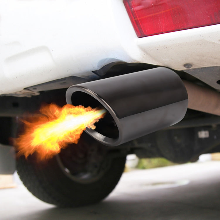 Car Styling Stainless Steel Exhaust Tail Muffler Tip Pipe for VW Volkswagen 1.2T Swept Volume(Black) - Exhaust Pipes by PMC TechLife | Online Shopping South Africa | PMC TechLife | Buy Now Pay Later Mobicred