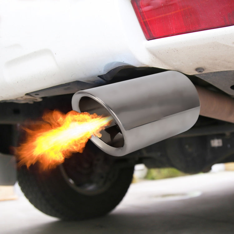 2 PCS Car Styling Stainless Steel Exhaust Tail Muffler Tip Pipe for VW Volkswagen 1.8T/2T Swept Volume, Audi A1/A3/A4L/Q3/Q5(Silver) - Exhaust Pipes by PMC TechLife | Online Shopping South Africa | PMC TechLife | Buy Now Pay Later Mobicred