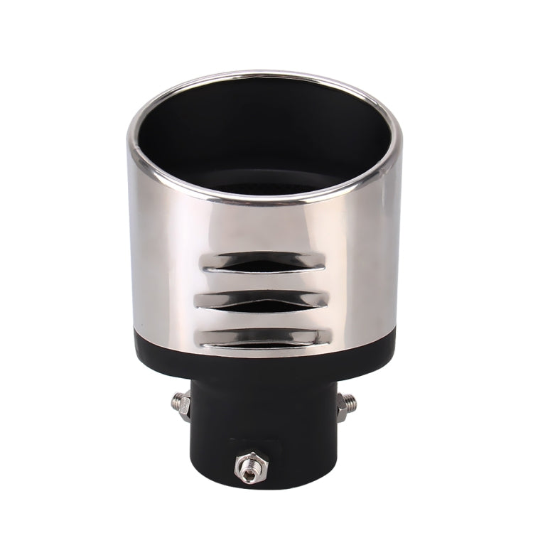 Universal Car Styling Stainless Steel Straight Bolt-on Exhaust Tail Muffler Tip Pipe with Mesh(Black) - Exhaust Pipes by PMC TechLife | Online Shopping South Africa | PMC TechLife | Buy Now Pay Later Mobicred