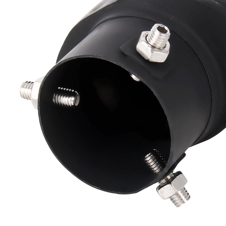 Universal Car Styling Stainless Steel Straight Bolt-on Exhaust Tail Muffler Tip Pipe with Mesh(Black) - Exhaust Pipes by PMC TechLife | Online Shopping South Africa | PMC TechLife | Buy Now Pay Later Mobicred
