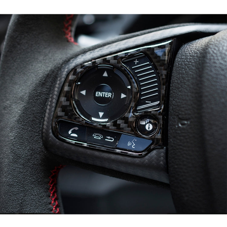 2 in 1 Carbon Fiber Steering Wheel Button Trim Interior DIY Sticker for Honda Civic 10th Gen(Deluxe) - Car Interior Mouldings by PMC TechLife | Online Shopping South Africa | PMC TechLife