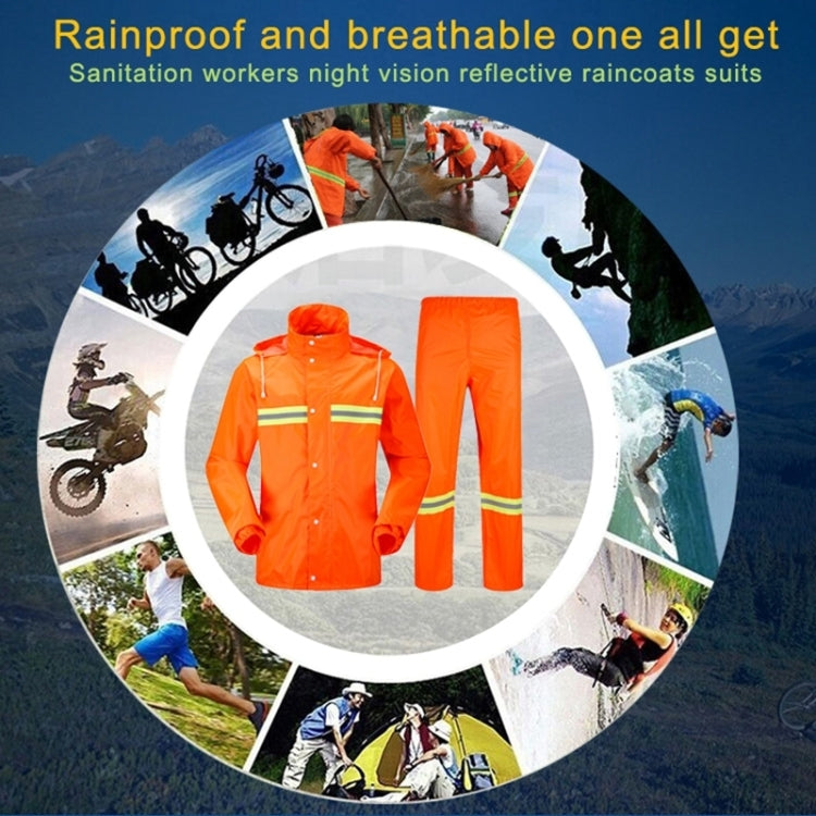 Adult Split Reflective Raincoats Rain Pants Cleaners Waterproof Clothes Labor Insurance Safety Sanitation Suits, Size: L - Reflective Safety Clothing by PMC TechLife | Online Shopping South Africa | PMC TechLife | Buy Now Pay Later Mobicred