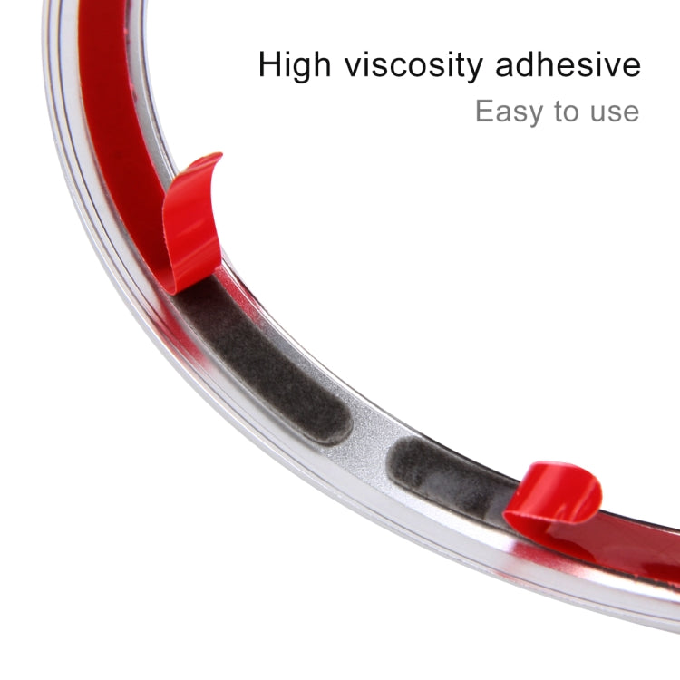 Car Auto Steering Wheel Aluminum Alloy Ring Cover Trim Sticker Decoration for Jaguar(Red) - free shipping - PMC Jewellery - Order now!