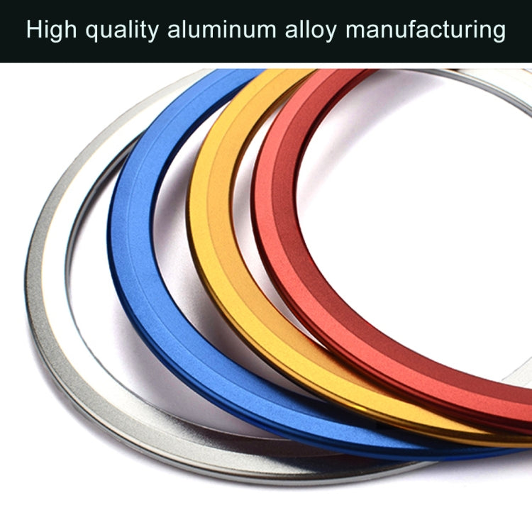 Car Auto Steering Wheel Aluminum Alloy Ring Cover Trim Sticker Decoration for Jaguar(Red) - free shipping - PMC Jewellery - Order now!