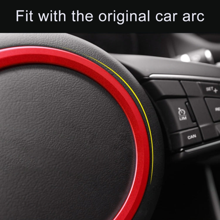 Car Auto Steering Wheel Aluminum Alloy Ring Cover Trim Sticker Decoration for Jaguar(Red) - free shipping - PMC Jewellery - Order now!
