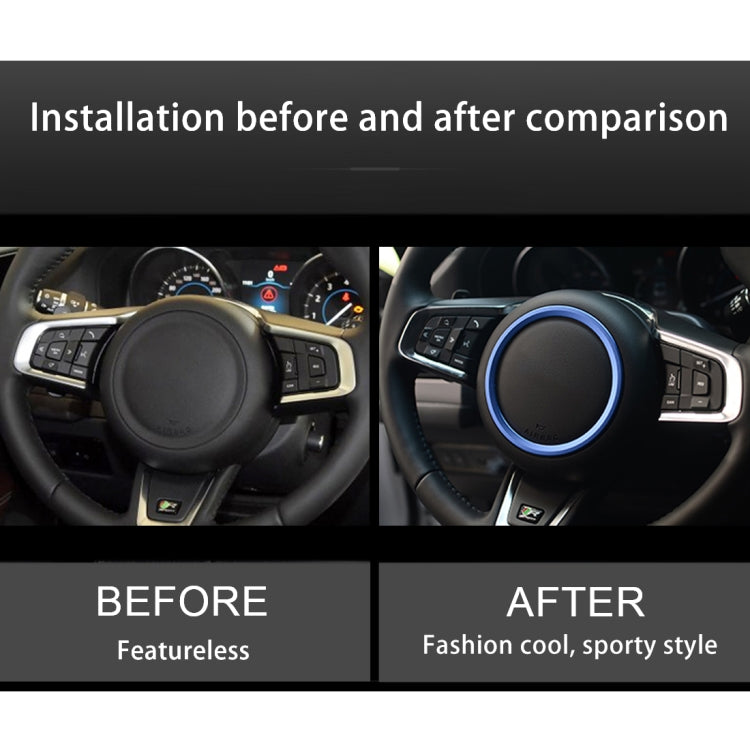 Car Auto Steering Wheel Aluminum Alloy Ring Cover Trim Sticker Decoration for Jaguar(Silver) - free shipping - PMC Jewellery - Order now!