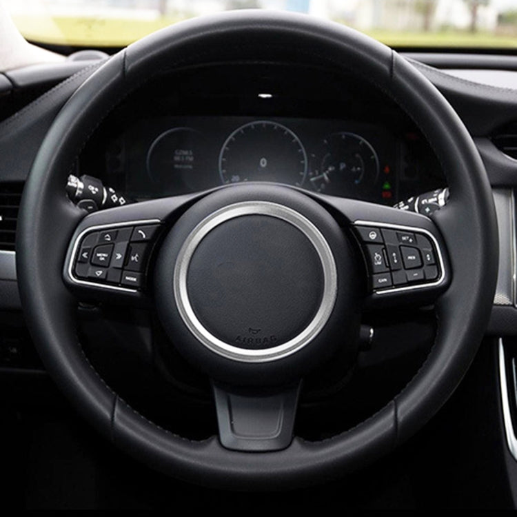 Car Auto Steering Wheel Aluminum Alloy Ring Cover Trim Sticker Decoration for Jaguar(Silver) - free shipping - PMC Jewellery - Order now!